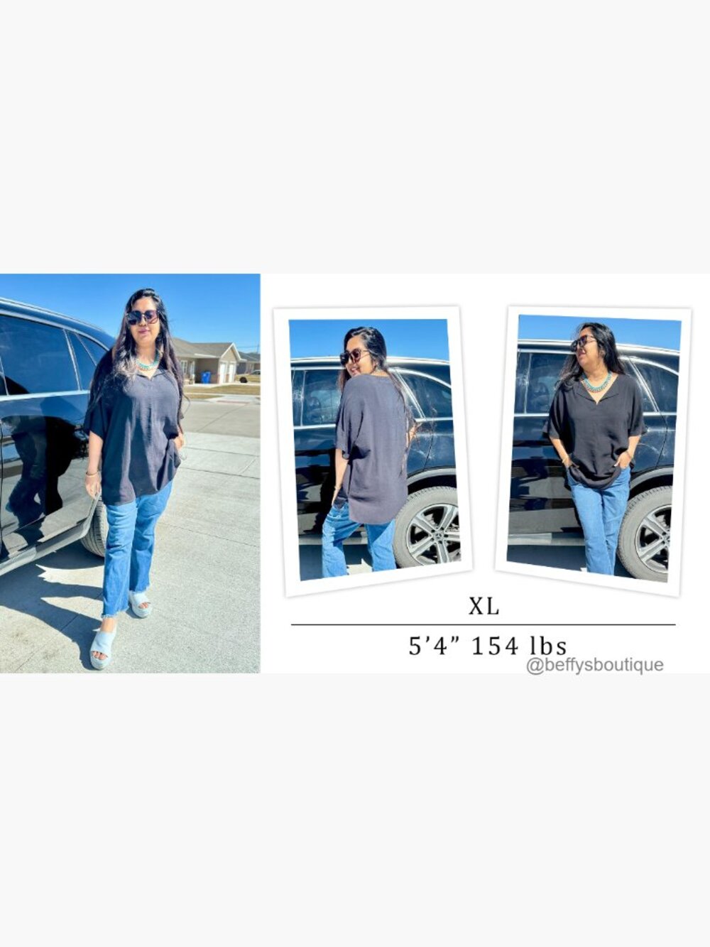 Plus Size V Neck Short Sleeve Tunic Tee Blouse Loose Fit T-Shirt Top - Picture 5 of 7